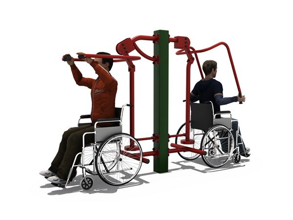 Handicap Lat Pull Down and Chest Press